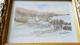 Delcampe - Paysage Des Vosges Village Ferme Vosgienne  2 Petites Aquarelles Signées - Jolis Cadres Bois Doré à Poser Ou Suspendre - Wasserfarben