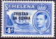 TRISTAN DA CUNHA 1952 SG #6 4d MLH St.Helena Stamp Optd - Tristan Da Cunha