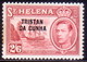 TRISTAN DA CUNHA 1952 SG #10 2sh6d MLH St.Helena Stamp Optd Light Toning At Left - Tristan Da Cunha