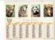 Grand Calendrier Almanach P.T.T. Facteur - 1983 La Chouette Chat Faon Champignon Chien Koala Zèbre Panda Tigre K.CHIN - Grand Format : 1981-90