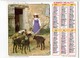 Lot 3 Grand Calendrier P.T.T. Facteur 2007-1984-1985 Chèvre âne Cheval Veau Canard NICOLE DELVAL Lapin Rhubarbe Foin - Grossformat : 1981-90