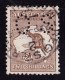 Australia 1913 Kangaroo 2/- Dark Brown 1st Wmk Perf Small OS Used - Variety - Used Stamps