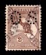 Australia 1913 Kangaroo 2/- Brown 1st Wmk Perf Small OS Used - Used Stamps