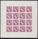 Austria (1950) Collection Of 5 Proof Sheets Of 16 "Mercury" Stamps, In Different Colors. Some Creasing Present. - Otros & Sin Clasificación