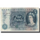 Billet, Grande-Bretagne, 5 Pounds, 1966, KM:375b, TTB+ - 5 Pond