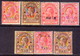 TURKS AND CAICOS ISLANDS 1917-19 SG #140//53 Selection Of 7 MLH/MNH Stamps Optd WAR TAX - Turks And Caicos