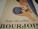 ANCIENNE AFFICHE PUBLICITE POUDRE SOIR DE PARIS BOURJOIS 1953 - Other & Unclassified