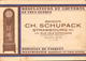 Strasbourg, Carte Publicitaire CH Schupack, Horloges      (bon Etat)  Dim: 13 X 9.5. - Cartes De Visite