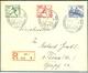 GERMANY Registered Cover Kiel1 B With Olympic Stamps And Olympic Cancel Kiel C Of 7.8.36-18 - Sommer 1936: Berlin