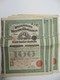 4 X  Actions + Coupons - Banco Hipotecario De Credito Territorial Mexicano - MEXICO, 1909-1910 - Banque & Assurance