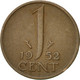 Monnaie, Pays-Bas, Juliana, Cent, 1952, TTB, Bronze, KM:180 - 1948-1980: Juliana