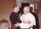 Grande PHOTO Originale Du PAPE Polonais JEAN PAUL II Et Cardinal Etchegaray - Photographe Felici De Rome 12,6 X 17,3 Cm - Papes