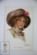 Original Postcard Lady With Large Brown Hat - Philip Boileau - Ed. Reinthal &amp; Newman N 282 - Ready For The Meeting - Boileau, Philip