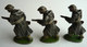 LOT FIGURINE QUIRALU  RARE 3 FIGURINES SOLDATS ANGLAIS FUSIL A LA HANCHE TABOR GOUMIER - ALUMINIUM SOLDAT - Quiralu