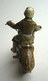 RARE FIGURINE QUIRALU SOLDAT PM POLICE MILITAIRE MOTARD - ALUMINIUM Moto - Quiralu