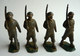 RARE 4 FIGURINES Plomb Creux GM Georges Munckle GI AU DEFILE - Quiralu