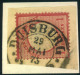 1873, DUISBURG, 1 Groschen Gr. Schild Auf Briefstück Mit Hufeisenstempel. - Usados