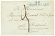 10 "BROGLIE" : 1814 26 CHAMBRAIS Bleu Sur Lettre Aavec Texte Daté "BROGLIE". Rare. Superbe. - 1801-1848: Precursors XIX