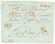 14 "BAR LE DUC" : 1810 P.53.P BAR-S-ORNAIN Rouge + CHARGE Sur Enveloppe Pour PARIS. Trés Rare En CHARGE. TTB. - 1801-1848: Precursores XIX