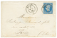 47 1860 FRANCE 20c(n°14) Filet Effleuré à Gauche Obl. Cachet Sarde EVIAN Sur Env. Pour PARIS. TB. - Vide