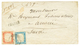 58 MOUTIERS : 1857 SARDAIGNE 20c + 40c Obl. MOUTIERS + CHARGE Sur Enveloppe Pour ANNECY. Très Rare En CHARGE. TTB. - Vide