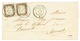 60 1859 SARDAIGNE Paire 10c (un Timbre Touché) Obl. LA ROCHE Sur Lettre Avec Texte Daté "EVEIRES" Pour BONNEVILLE. Signé - Vide