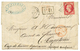 105 1864 80c(n°24) Obl. PC Du GC 740 + T.15 CASTELFRANC Sur Lettre Pour CAPETOWN. Destination Rare Pour Le CAP DE BONNE  - 1863-1870 Napoleon III With Laurels