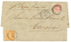 147 1877 FRANCE 40c(n°38) Obl. PORTO-CABELLO + VENEZUELA 1R (infime Trace De Pli) Sur Lettre De PUERTO CABELLO Pour CARA - 1871-1875 Ceres