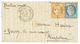 190 "BALLON MONTE Pour JERSEY" : 1871 10c SIEGE(n°36) + 20c SIEGE(n°37) Obl. Etoile 34 + PARIS 9 JANV 71 Sur Lettre Avec - 1701-1800: Vorläufer XVIII