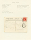 197 BOITES MOBILES : 1904/12 4 Lettres Montées Sur Feuilles Avec Timbres Français Obl. Cachets ANGLAIS. TB. - 1701-1800: Precursors XVIII