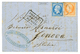 203 1866 20c + 40c Obl. DANUBE 20 Juin 66 Sur Lettre Avec Texte De CONSTANTINOPLE Pour L' ITALIE. RARE. Ex. Collection R - Maritime Post