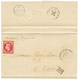 205 "LIGNE M Pour L' ILE MAURICE" : 1869 80c(n°32) Obl. ANCRE + Trés Rare Cachet LIGNE M PAQ FR Sur Lettre De MARSEILLE  - Maritime Post