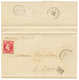 205 "LIGNE M Pour L' ILE MAURICE" : 1869 80c(n°32) Obl. ANCRE + Trés Rare Cachet LIGNE M PAQ FR Sur Lettre De MARSEILLE  - Schiffspost