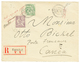 221 CRETE : 1910 5c "BLANC" + 30c "MOUCHON" Obl. CANDIA Sur Env. RECOMMANDEE Pour LA CANEE. TTB. - Other & Unclassified