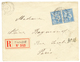 226 CRETE : 1911 Paire 25c MOUCHON Obl. CANDIE CRETE Sur Enveloppe RECOMMANDE Pour PARIS. TB. - Other & Unclassified
