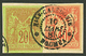 301 COLONIES GENERALES 20c + 40c SAGE TTB Margés Obl. NLLE CALEDONIE NOUMEA Sur Fragment. Superbe. - Other & Unclassified