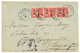 361 "CHEMIN DE FER DU YUNNAN - LOUKOU - KILOMETRE 119" Pour Le CONGO : 1906 CHINE 10c(x3) Obl. LAOKAY TONKIN Sur Envelop - Sonstige & Ohne Zuordnung