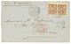 373 1878 CG Superbe Paire Du 20c SAGE Obl. PAQ. FR POINTE A PITRE Sur Lettre Pour La FRANCE. Luxe. - Altri & Non Classificati