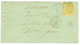 414 "DUMBEA" : 1884 CG 25c Obl. Cachet Trés Rare POSTES DUMBEA En Bleu (frappe Lègère) Sur Enveloppe Pour La FRANCE. Cot - Sonstige & Ohne Zuordnung