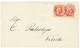 484 "METELINE" : 1877 Pair 5 SOLDI Canc. METELINE On Entire Letter To TRIESTE. Superb Quality. - Eastern Austria