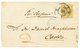 607 1860 SPAIN 4c Canc. 3 + British Cds GIBRALTAR + "2" Tax Marking On Cover From GIBRALTAR To CADIZ. Vvf. - Gibraltar