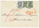 721 RUSSIA : 1870 3k "background V" N°19A(x2) + 20k Canc. MOSCOU On Entire Letter To ENGLAND. Vvf. - Other & Unclassified