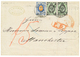 721 RUSSIA : 1870 3k "background V" N°19A(x2) + 20k Canc. MOSCOU On Entire Letter To ENGLAND. Vvf. - Sonstige & Ohne Zuordnung