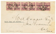 734 SAMOA : 18900 2 1/2d On TWO SHILLING 6 PENCE Strip Of 6 Canc. APIA 28 Feb 1900 On Envelope To SAN FRANCISCO(USA). La - Samoa