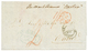 748 STE HELENA To SPAIN : 1864 Oval Datestamp ST HELENA In Blue + "1/4" Tax Marking + LONDON + CADIZ FRANCO On Entire Le - Saint Helena Island