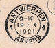 Lettre Anvers 1921 Antwerpen Belgique Timbre VII Olympiade 1920 Bruges - Covers & Documents