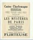 -**""LES MYSTERES DE PARIS   !**-Cinéma.-CHARLEMAGNE - HERSTAL. - Cinema Advertisement