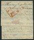 HAMBURG - GRENZÜBERGANGSSTEMPEL 1817, Forwarded-Letter Von Stettin über Hamburg Nach Schiedam, Vorderseitig Roter Unlese - [Voorlopers