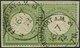 Dt. Reich 7 Paar BrfStk, 1872, 1 Kr. Gelblichgrün Im Waagerechten Paar, K1 FRANKFURT A.M., Prachtbriefstück, Fotobefund  - Usados