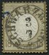 Dt. Reich 11 O, 1872, 18 Kr. Ockerbraun, Zentrischer TuT-Stempel SCHWARZBURG Und Kleiner Tintenstrich, Pracht, Fotoattes - Usados